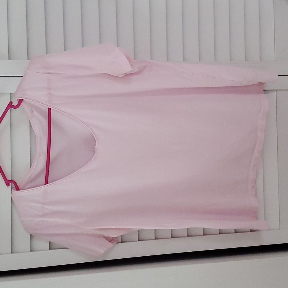 J CREW PINK SHORT SLEETEE SHIRT